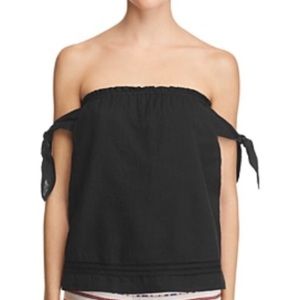 Paige Lynley black off the shoulder tie top size m